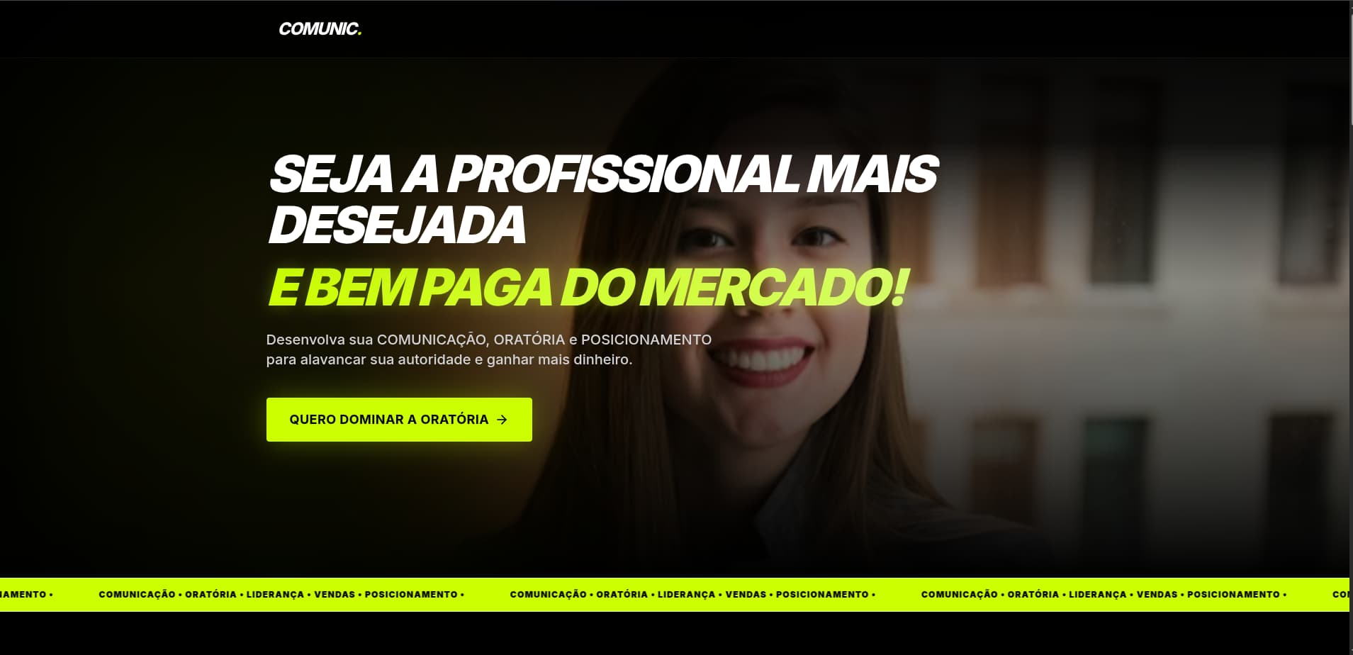 Website da Comunic em Luanda, Angola
